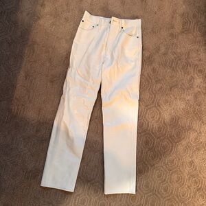 Agolde white leather pants